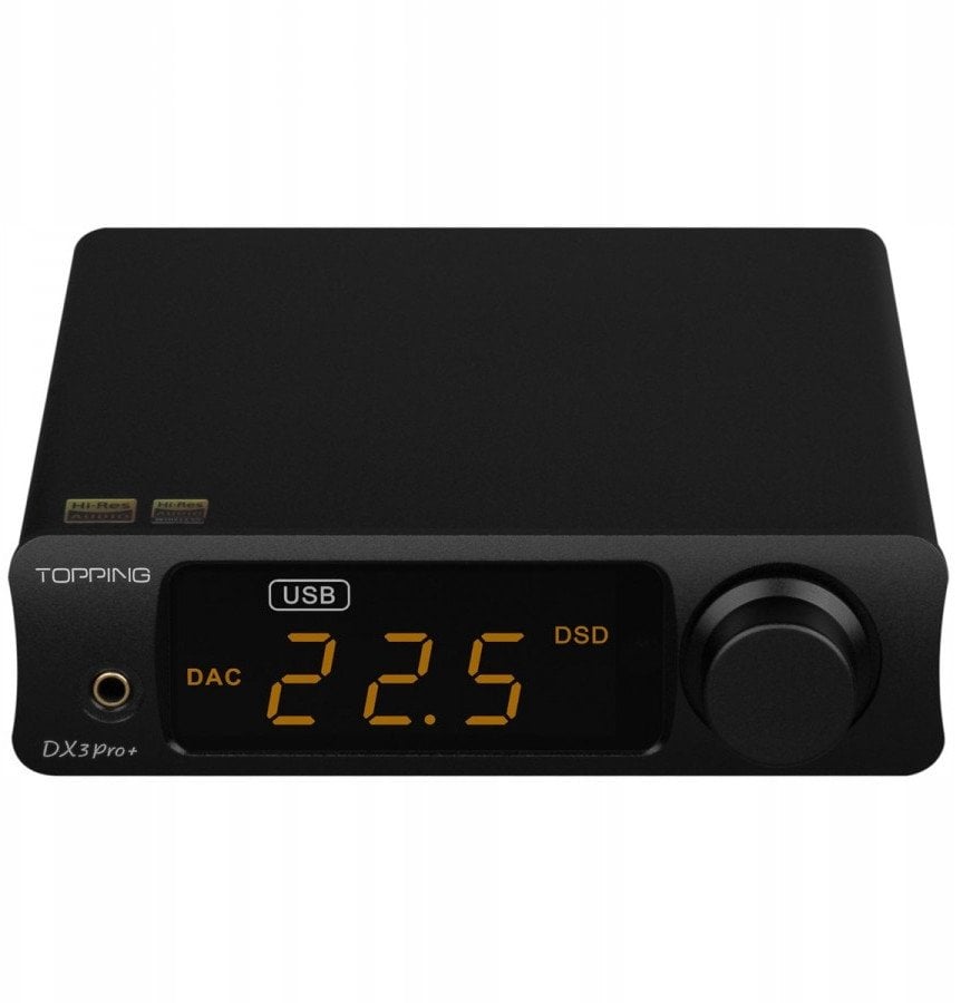 Wzmacniacz słuchawkowy Topping Przetwornik DAC DX3 Pro+ Kolor: Czarny