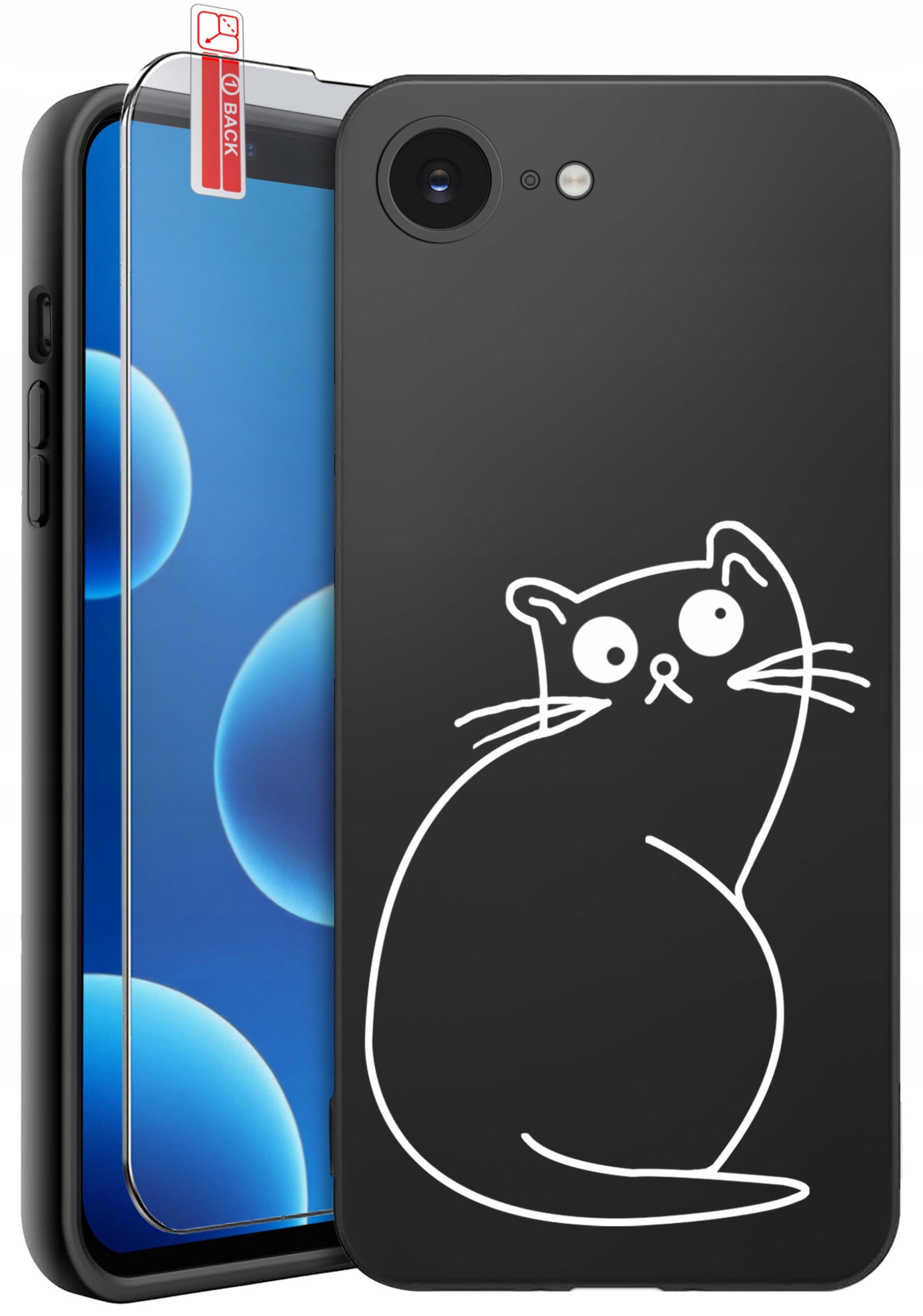 ETUI do iPhone 16e | WZORY | SILIKONOWE MATT CASE + SZKŁO 9H