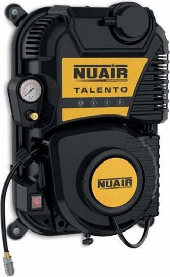 Sprężarka Nuair KOMPRESOR BEZOLEJOWY ŚCIENNY 1.5KM 8BAR 2L PRZEWÓD 9M WYCISZ (1 SZT)