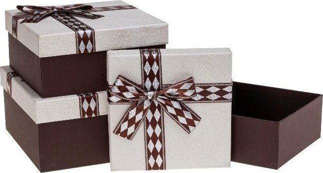 Rozette Pudełko prezentowe z kokardą 3szt