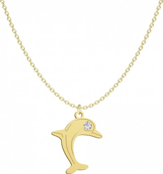 Radziszewska Jewellery Naszyjnik Złoty z Delfinem Delfin 925 Łańcuszek Prezent ŻYCZENIA GRATIS