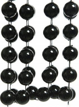 Kaemingk Sznur koralików girlanda na choinkę 2,7 m czarna