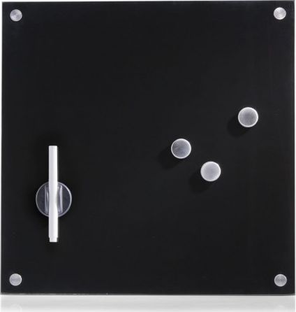 Zeller Szklana tablica do notatek, 40x40cm, kol. czarny