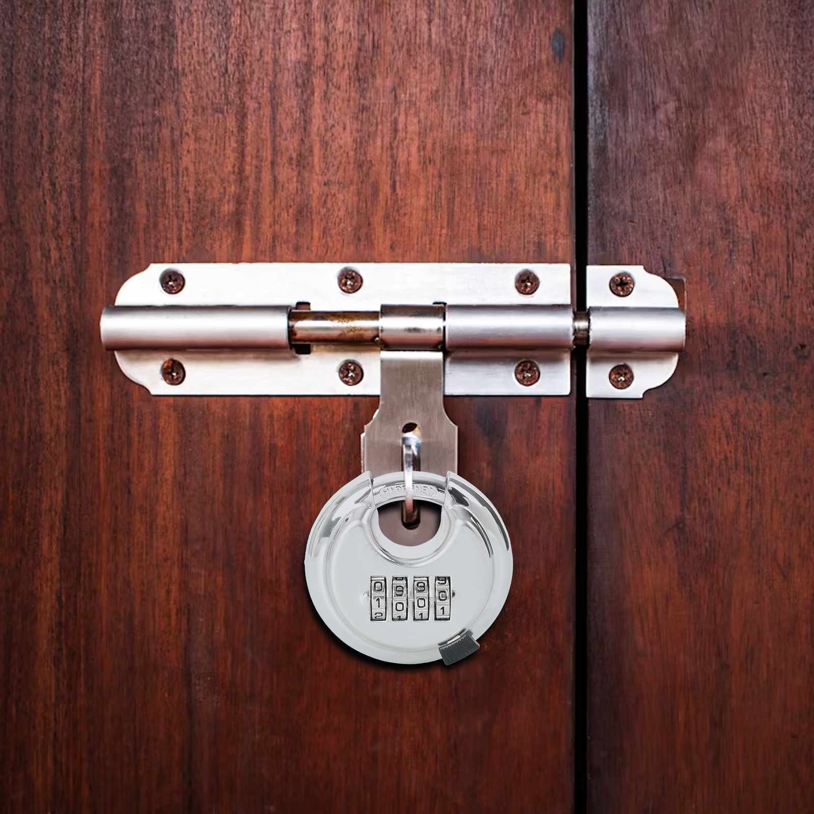 vidaXL Kłódki discus z kluczami 2 pcs Srebrny 7 x 2.3 x 7 cm