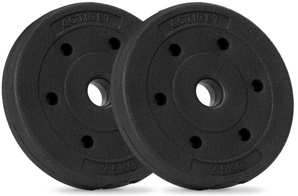 Obciążenie bitumiczne 2,5 kg 2 szt. talerz kompozytowy 29 mm krążek do sztangi hantli UNIWERSALNY