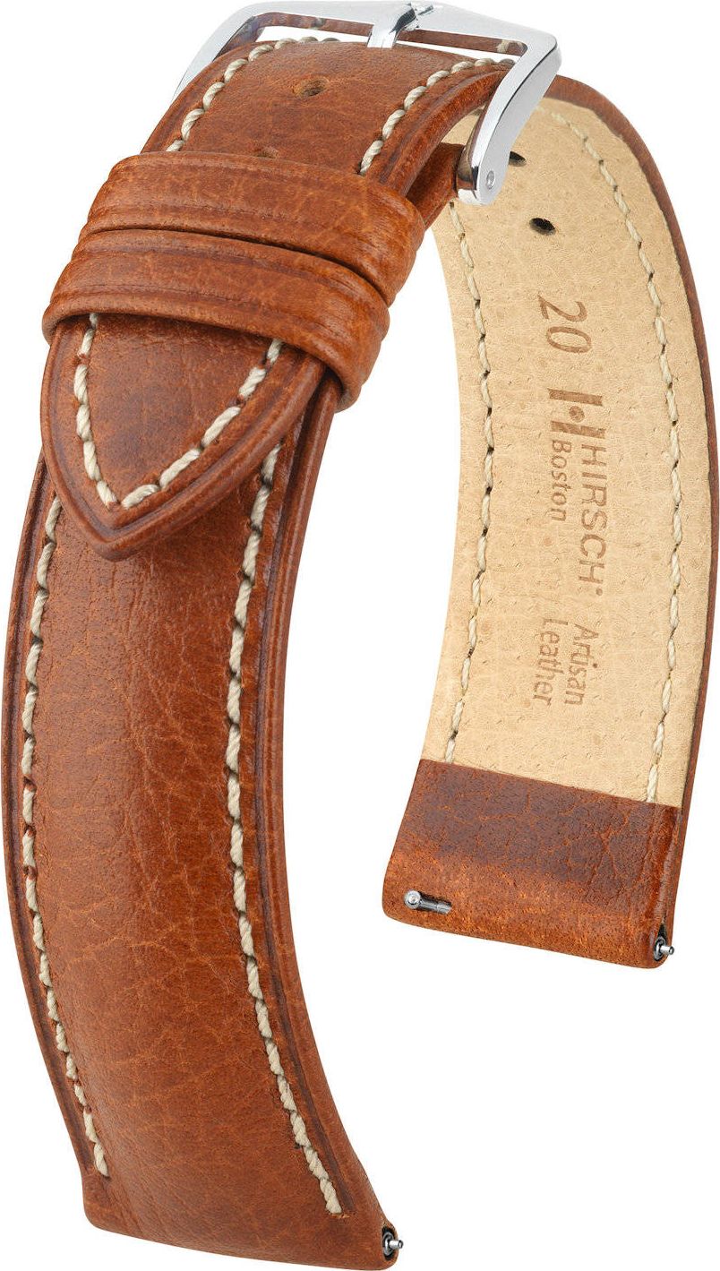 Hirsch Skórzany wodoodporny pasek do zegarka 20 mm HIRSCH Boston 01302070-2-20