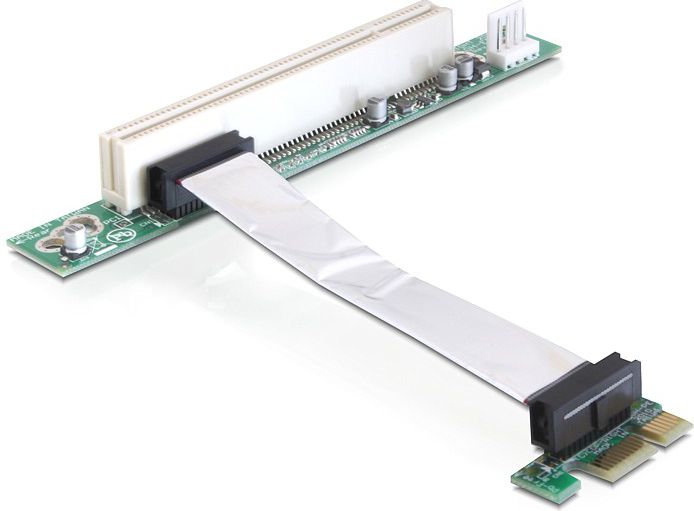Delock Adapter PCI-E x1 na PCI 32-bit z elastycznym kablem 9cm (41856)