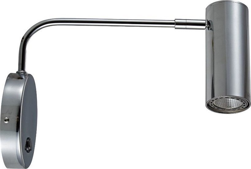 Kinkiet Zumaline Zuma Line Tubo WL 20034-CH-N kinkiet lampa ścienna tuba ruchomy giętki z włącznikiem do czytania 1x50W GU10 chrom