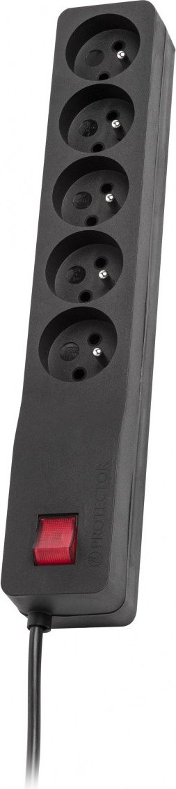 Listwa zasilająca Lestar ZX 510 przeciwprzepięciowa 5 gniazd 1 m czarna