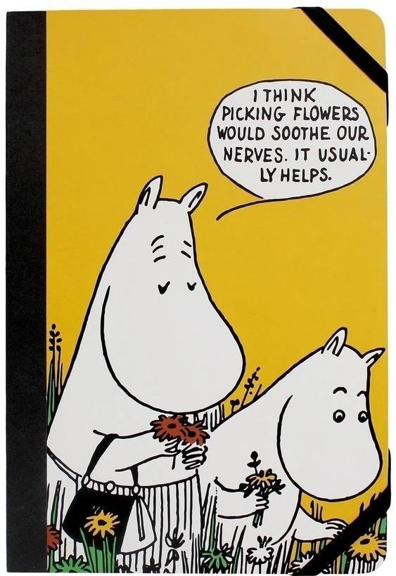 Muminki Notatnik A5 linia z gumką Mama i Tata