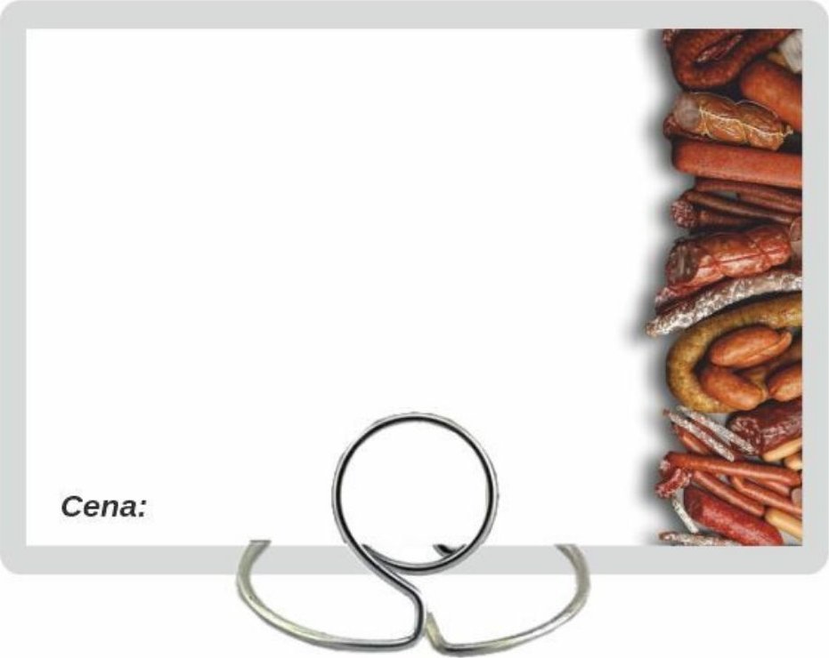 StudioCen Klasyczne cenówki laminowane na wędliny 50 szt.