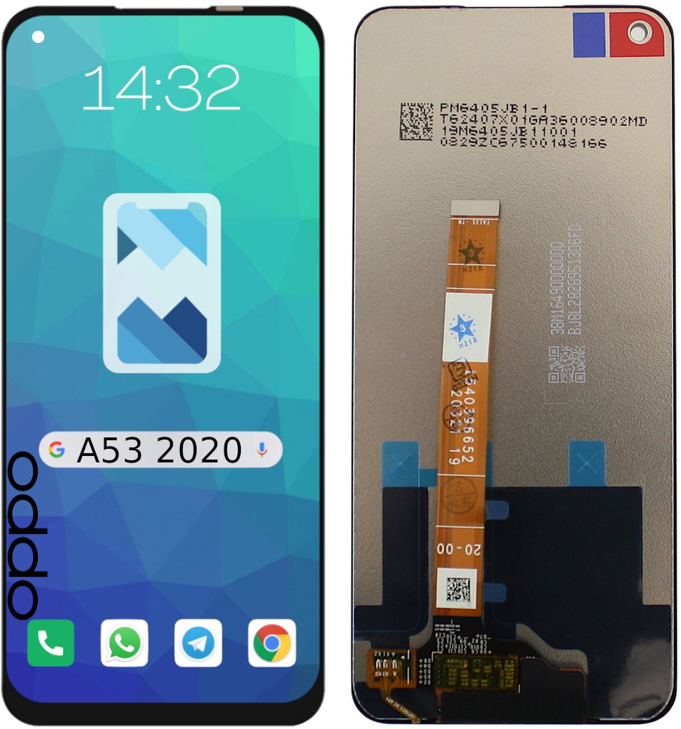 Wyświetlacz LCD Ekran Szybka Dotyk do Oppo A53 2020 CPH2127 | Czarny