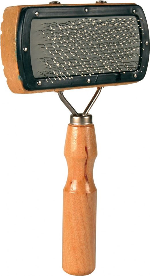 Trixie MIĘKKA SZCZOTKA Z DREWNA (DRUCIANE WŁOSIE) 10 x 18 cm