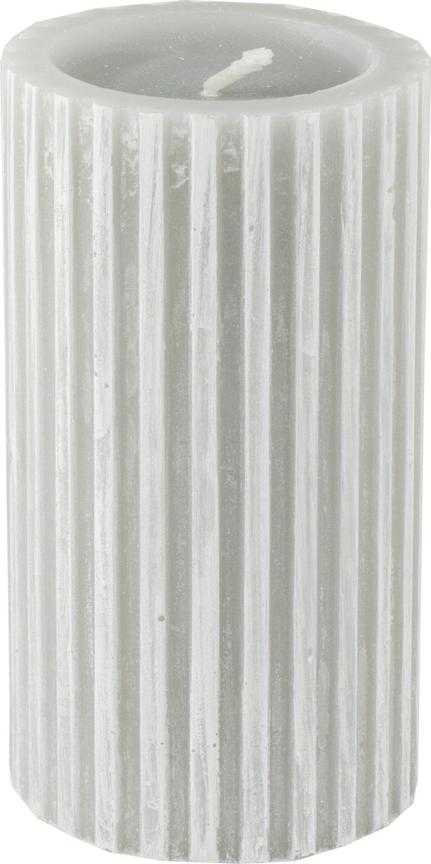 Tajemniczy ogród Świeca modern walec szary M 80/150