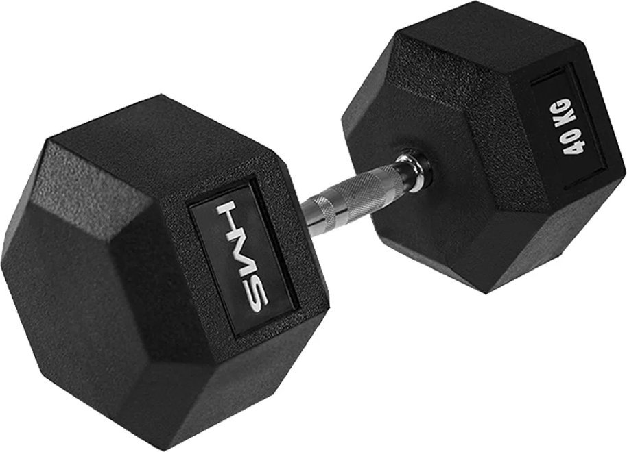 HMS ‎‎Hantel Hex Pro gumowany 1 x 40 kg