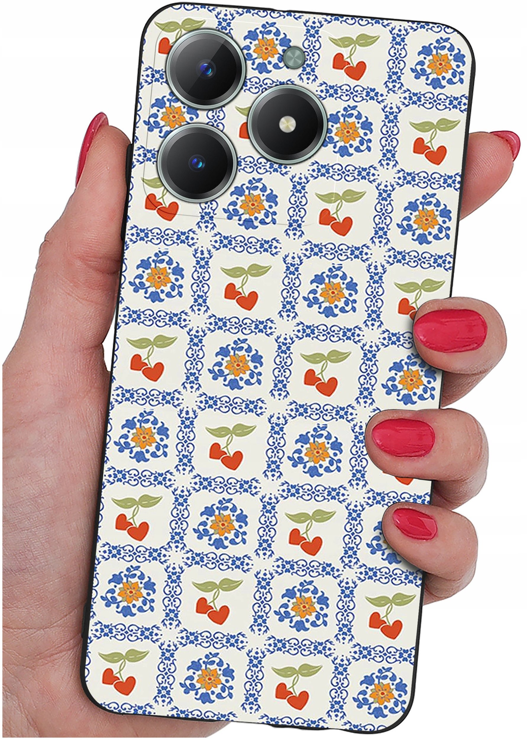 Etui do Realme C61 | C63 WZORY |SILIKONOWE MATT CASE + SZKŁO 9H