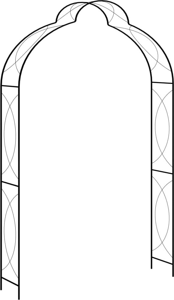 vidaXL Pergola ogrodowa, czarna, 150x34x240 cm, żelazna