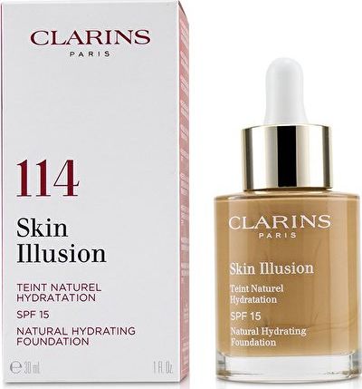 Clarins Skin Illusion Natural Hydrating Foundation SPF 15 114 Cappuccino 30ml