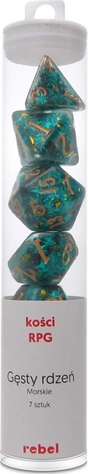 Rebel Komplet kości REBEL RPG - Gęsty rdzeń - Morskie