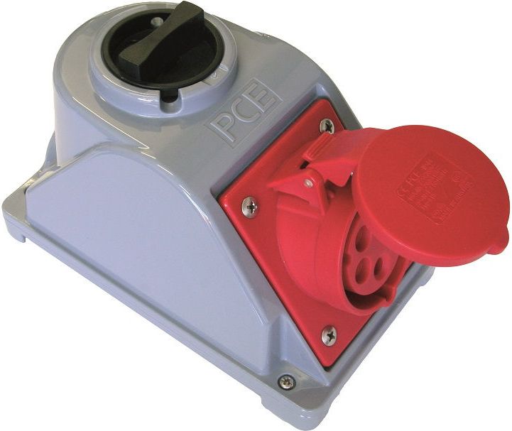 PCE Gniazdo stałe z wyłącznikiem L-0-P 32A 5P 400V IP44 COMBO-POL (960625401W)