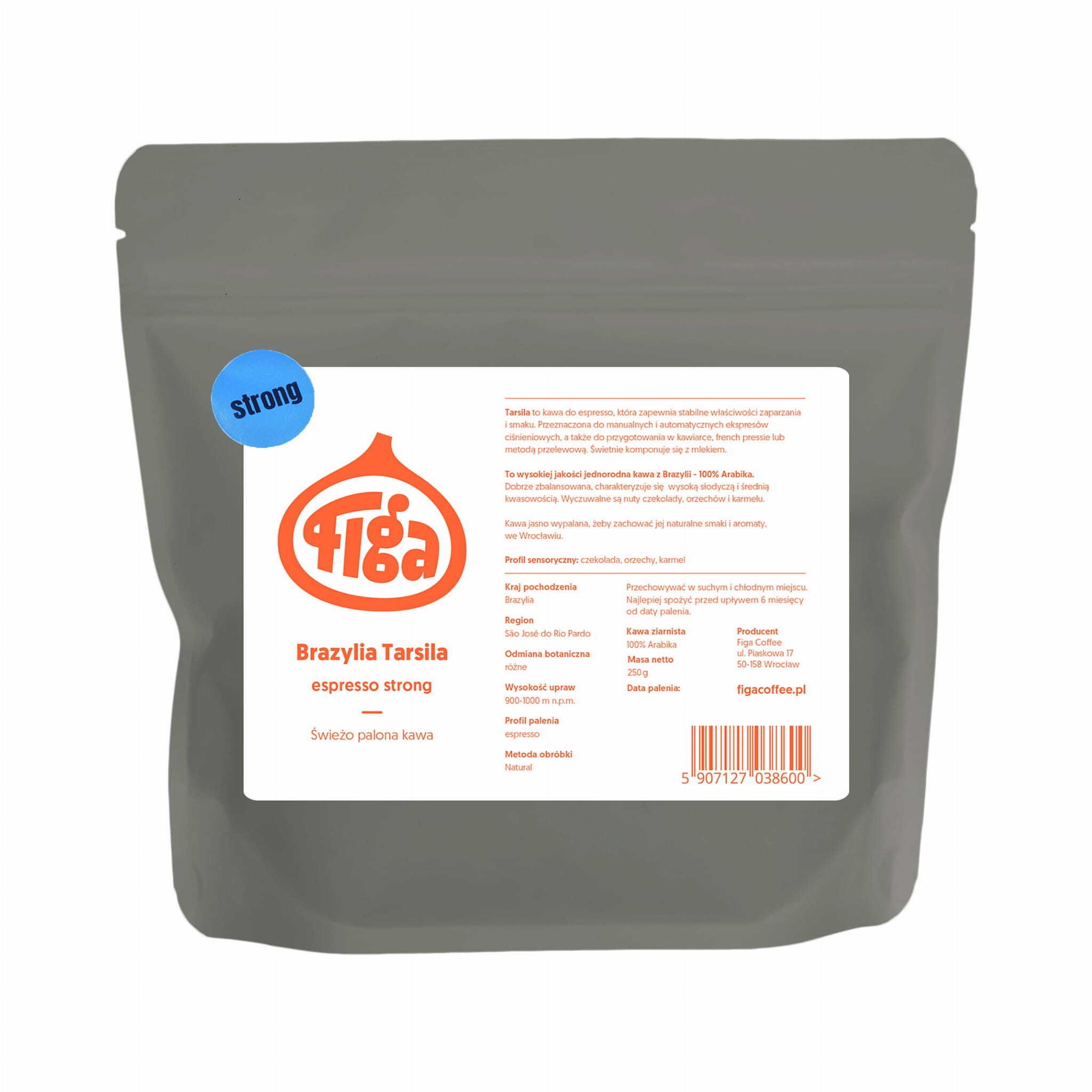 Kawa ziarnista Figa Coffee Brazylia Tarsila Espresso Strong 250 g