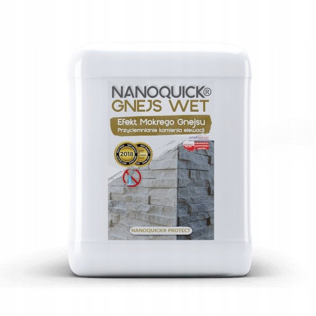 Impregnat Profesjonalny Efekt Mokrego Kamieni Elewacji Płytek Gnejs Wet 5L