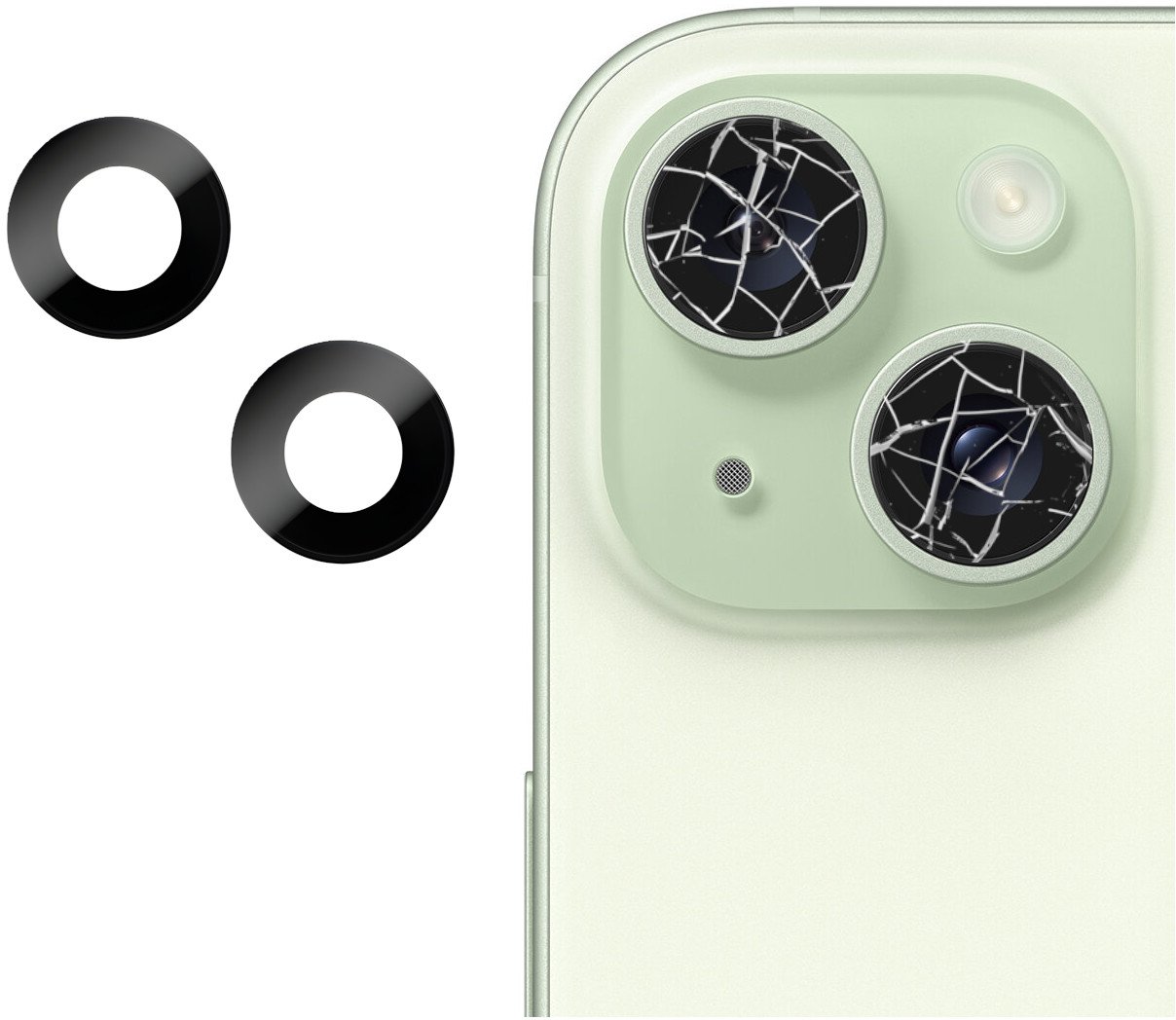 SZYBKA SZKŁO PREMIUM OSŁONA APARATU KLEJ DO IPHONE 15 PLUS A3094 A2847