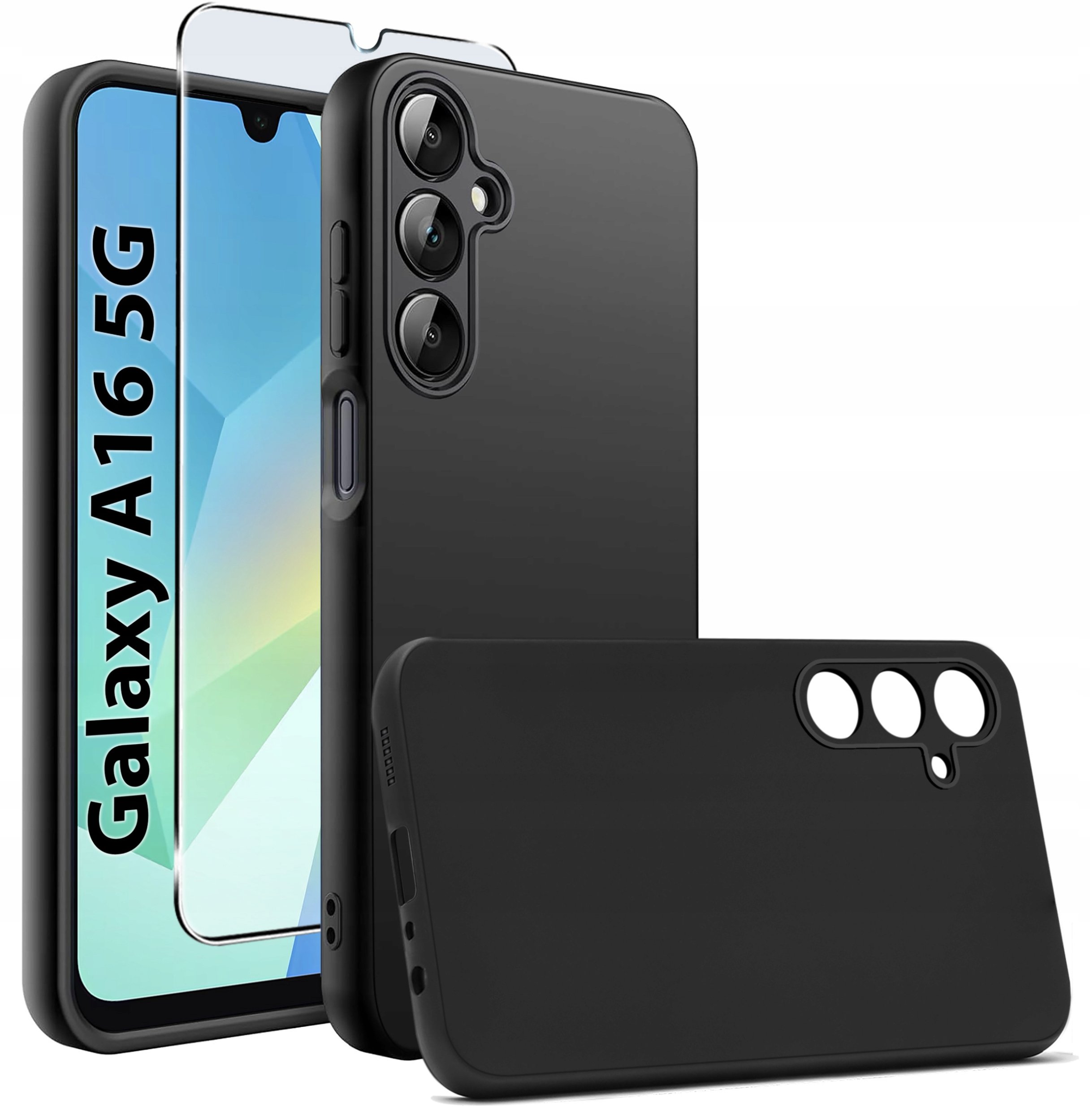 Etui do Samsung Galaxy A16 5G CASE SOFT MATT PLECKI MATOWE + SZKŁO 9H