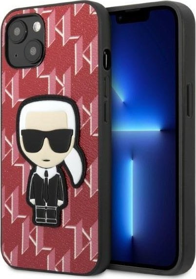 Karl Lagerfeld Etui KLHCP13SPMNIKPI Apple iPhone 13 mini hardcase czerwony/red Monogram Ikonik Patch