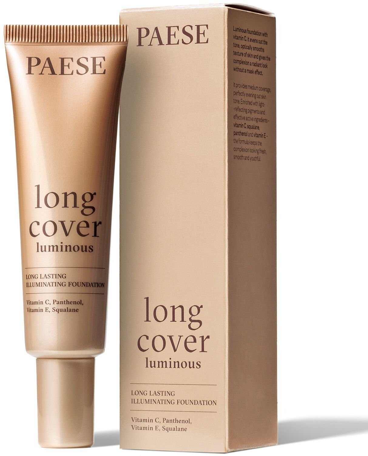 Paese Long Cover Luminous podkład rozświetlający do twarzy 0.5 W Ivory 30ml