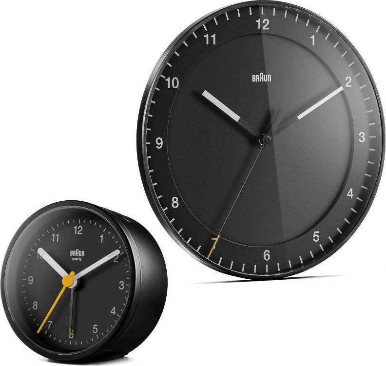 Braun Zestaw czytelny zegar i budzik Braun BC17B i BC12B