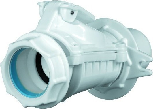 Karmat Zasuwa burzowa PP DN 50 wersja B z rozetą biała