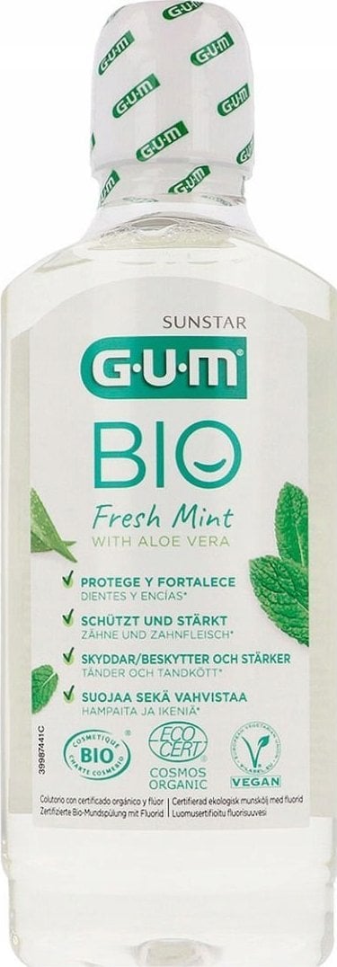 Sunstar GUM Płyn do odświeżania jamy ustnej Bio Mint 500ml bez alkoholu