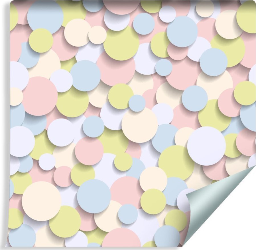 Muralo Tapeta Kolorowe Koła - Efekt 3D