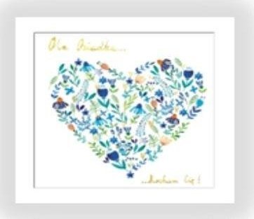 HENRY Karnet KW Serce kwiatowe Dziadek