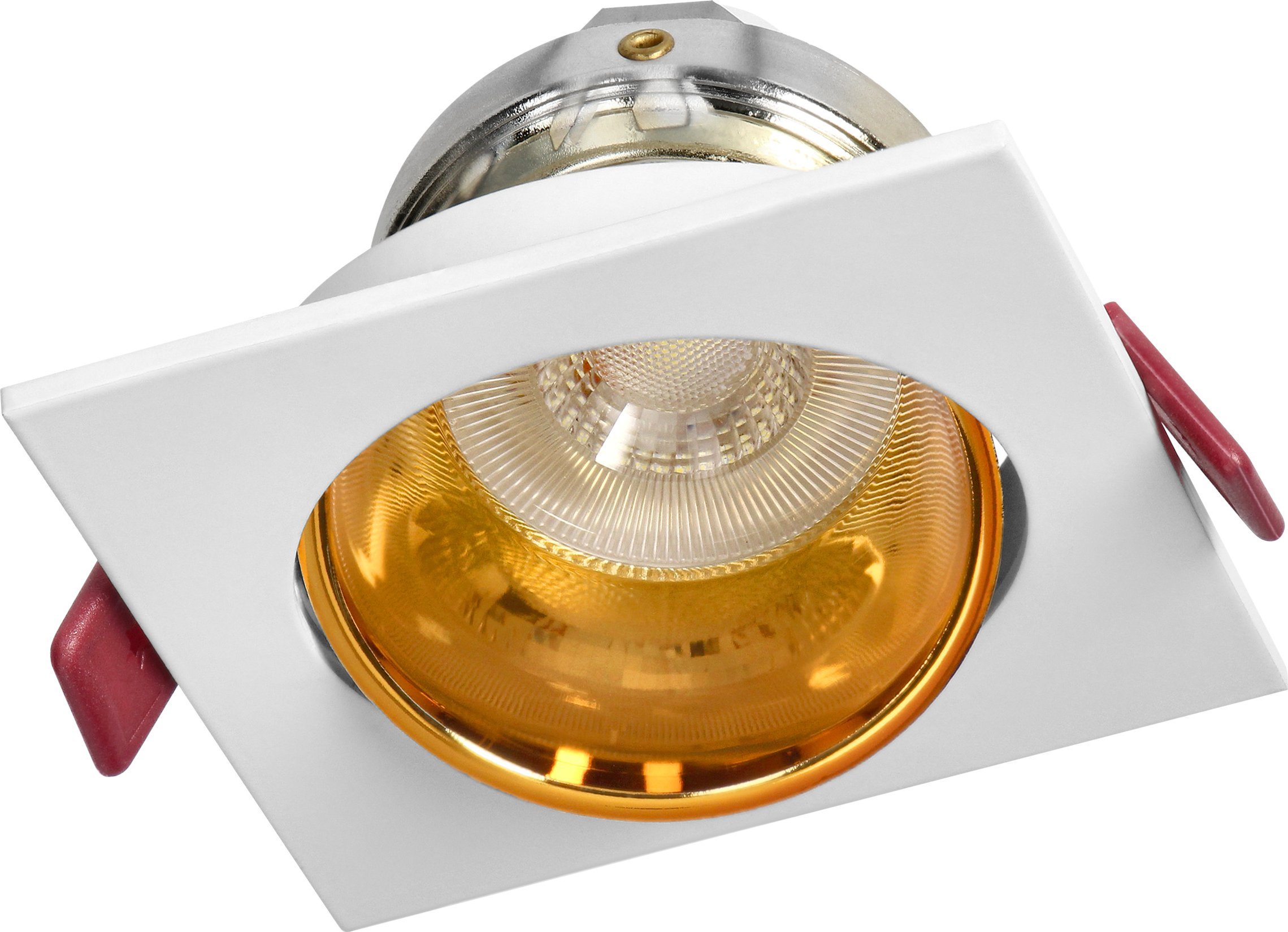 Orno FONDI SC ramka dekoracyjna oprawy punktowej, MR16/GU10 max. 50W, kwadrat, stała, aluminiowa, biało-złota