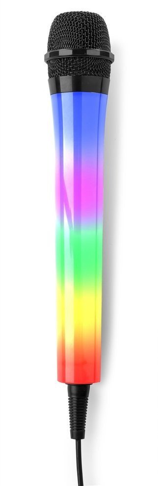 Mikrofon Fenton Mikrofon karaoke z oświetleniem LED RGB KMD55B czarny one size