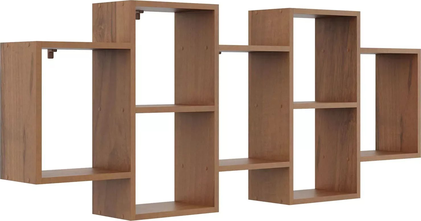 Elior Nowoczesna wisząca półka do salonu orzech - Timona