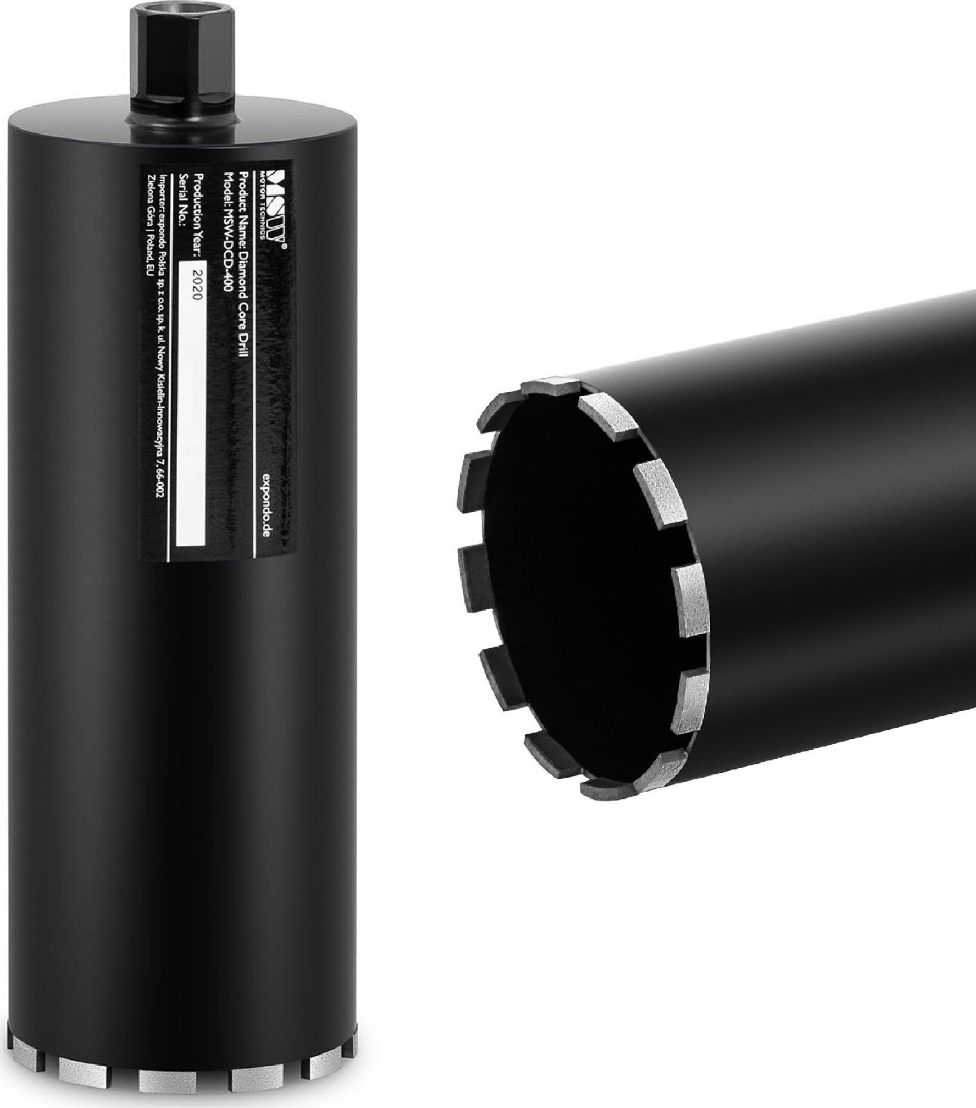 MSW Wiertło diamentowe koronowe do betonu kamienia G1 dł. 400 mm śr. 152 mm Wiertło diamentowe koronowe do betonu kamienia G1 dł. 400 mm śr. 152 mm