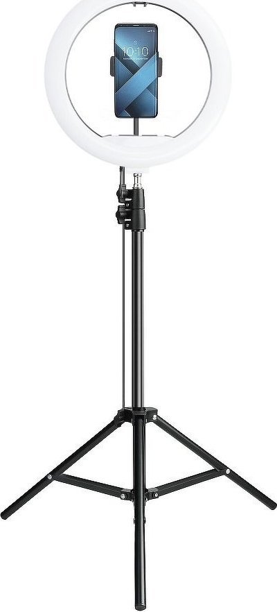 Lampa pierścieniowa Techonic LED Ring Stream pierścieniowa 13 cali z uchwytem na telefon + statyw