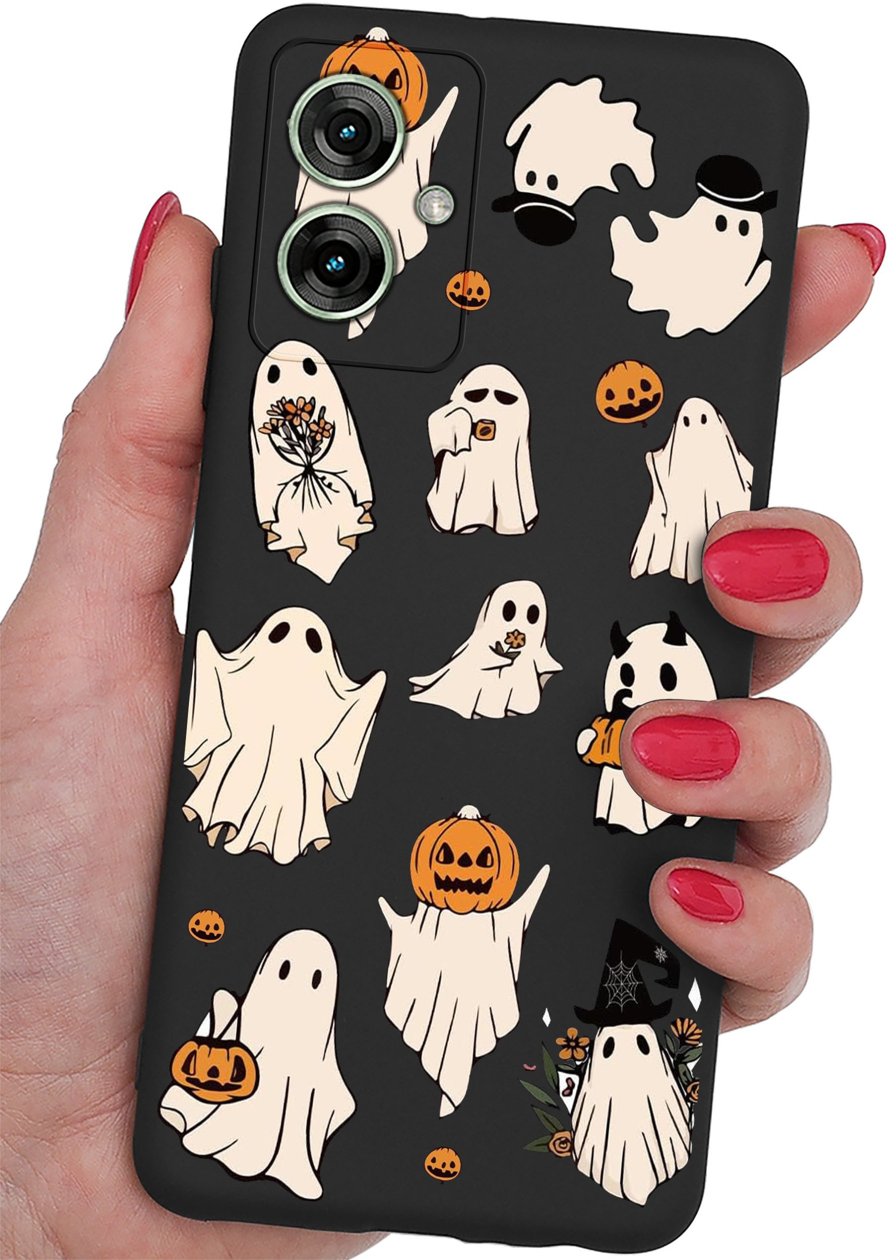 krainaGSM Etui do Motorola Moto G55 5G wzory | SILIKONOWE MATT CASE + SZKŁO 9H