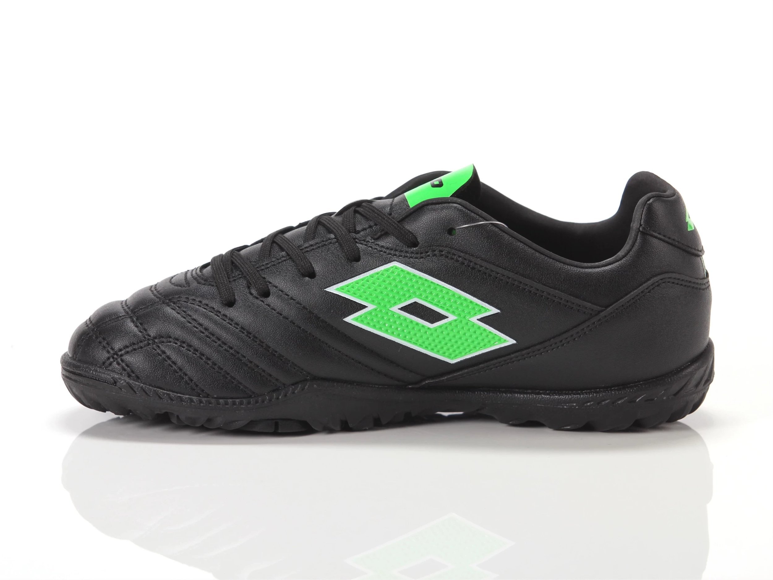 LOTTO BUTY Stadio 705 TF Junior All Black/Spring Green 34.0