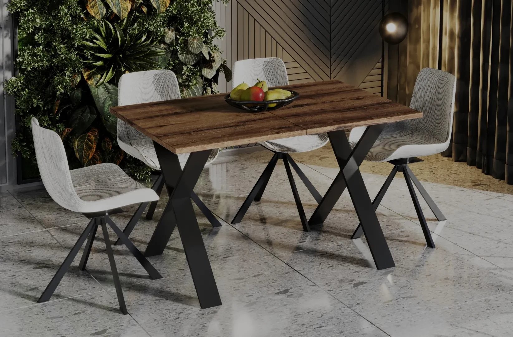 Stół rozkładany X 130(210)x80 dąb monastery ENDO