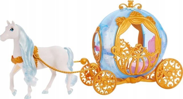 Mattel HYM33 Disney Princess Cinderella Carriage Aschenputtel Spielware, Cinderellas rollende Kutsche, Einheitsgrosse