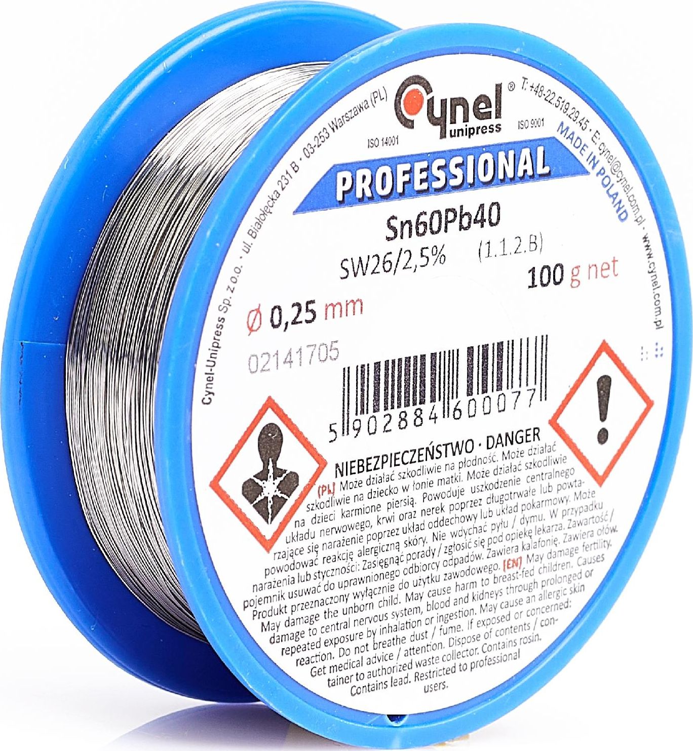 Techrebal Cyna Sn60Pb40-SW26 0,25 100g