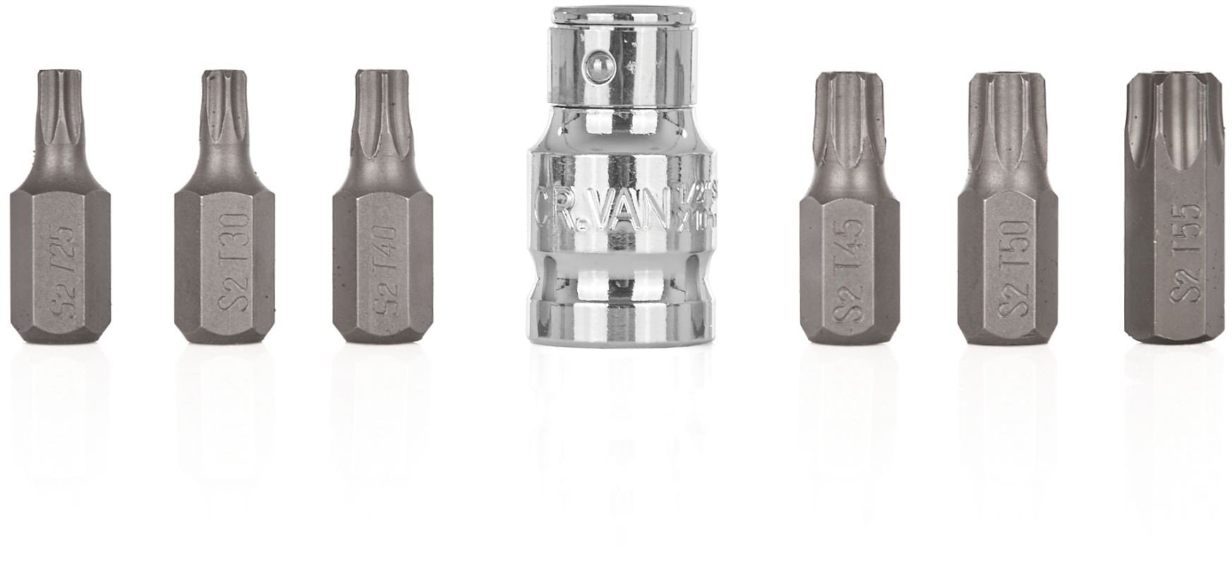 7el. zestaw końcówek wkrętakowych TORX T25-T55 (10/100)