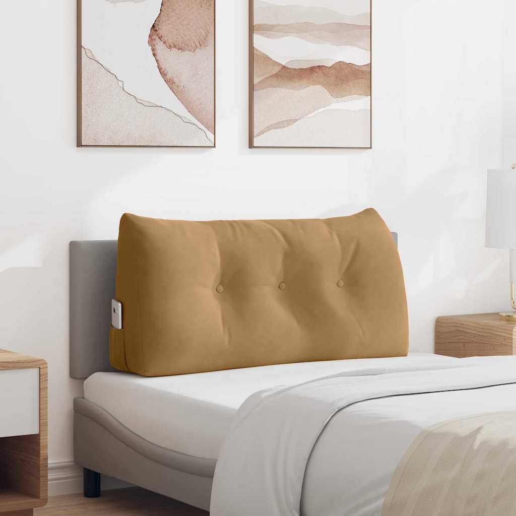 vidaXL Poduszka na plecy Brązowy 100 x 24 x 50 cm Aksamit