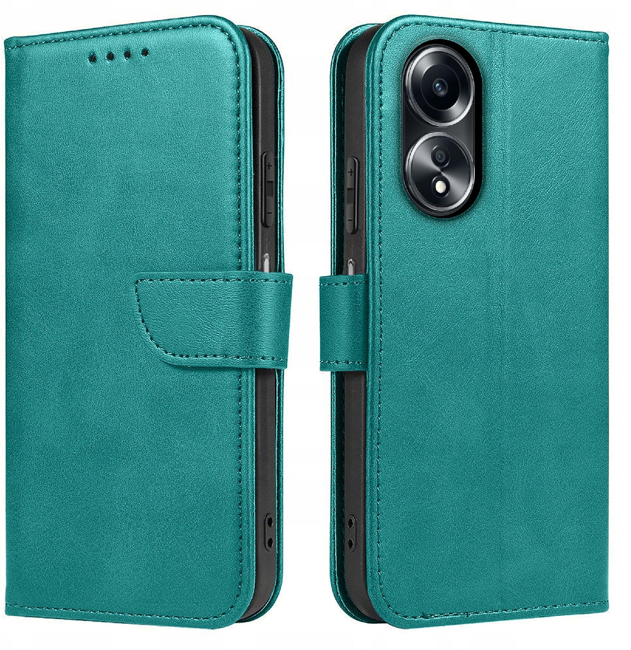 Etui do Oppo A58 4G Skórzane PORTFEL SKIN CASE + Szkło 9H