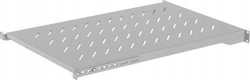 Lanberg Półka do szaf 19" 1000mm Lanberg (1U / 483 x 700 mm, udźwig do 25 kg, Montaż 4 punktowy) Szara