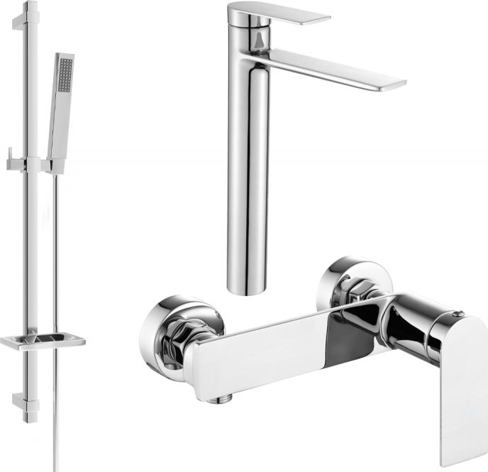 Mexen Mexen Zero DQ02 zestaw prysznicowy, chrom - 71114DQ02-00